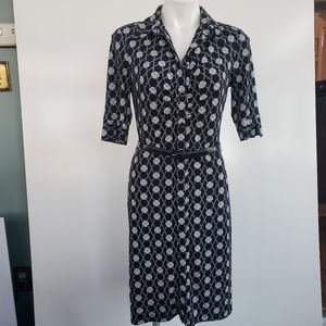 LAUNDRY by Design 3/4 Dress in Black with White accents Size 8
